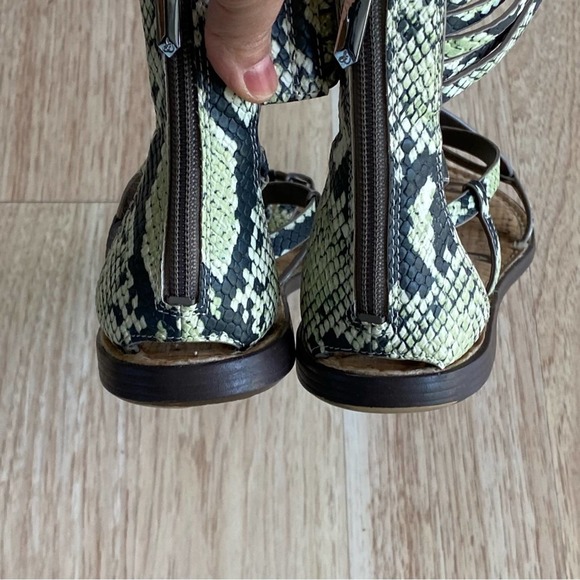 Sam Edelman Women's Sandals Green Snake-like Gladiator Style Size 9.5M - Picture 6 of 8
